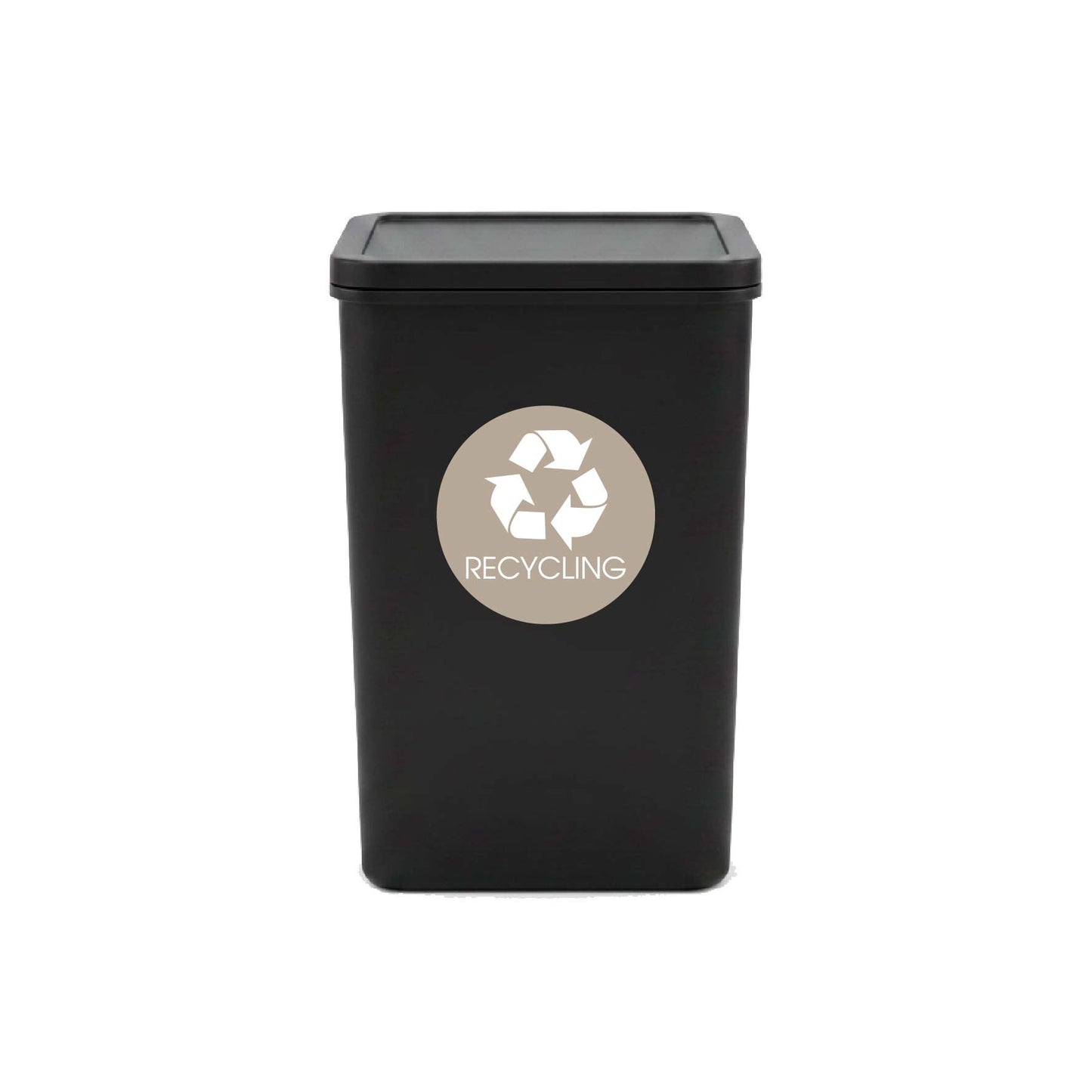 Recycling Fawn Background Circle Bin Sticker - New Signs