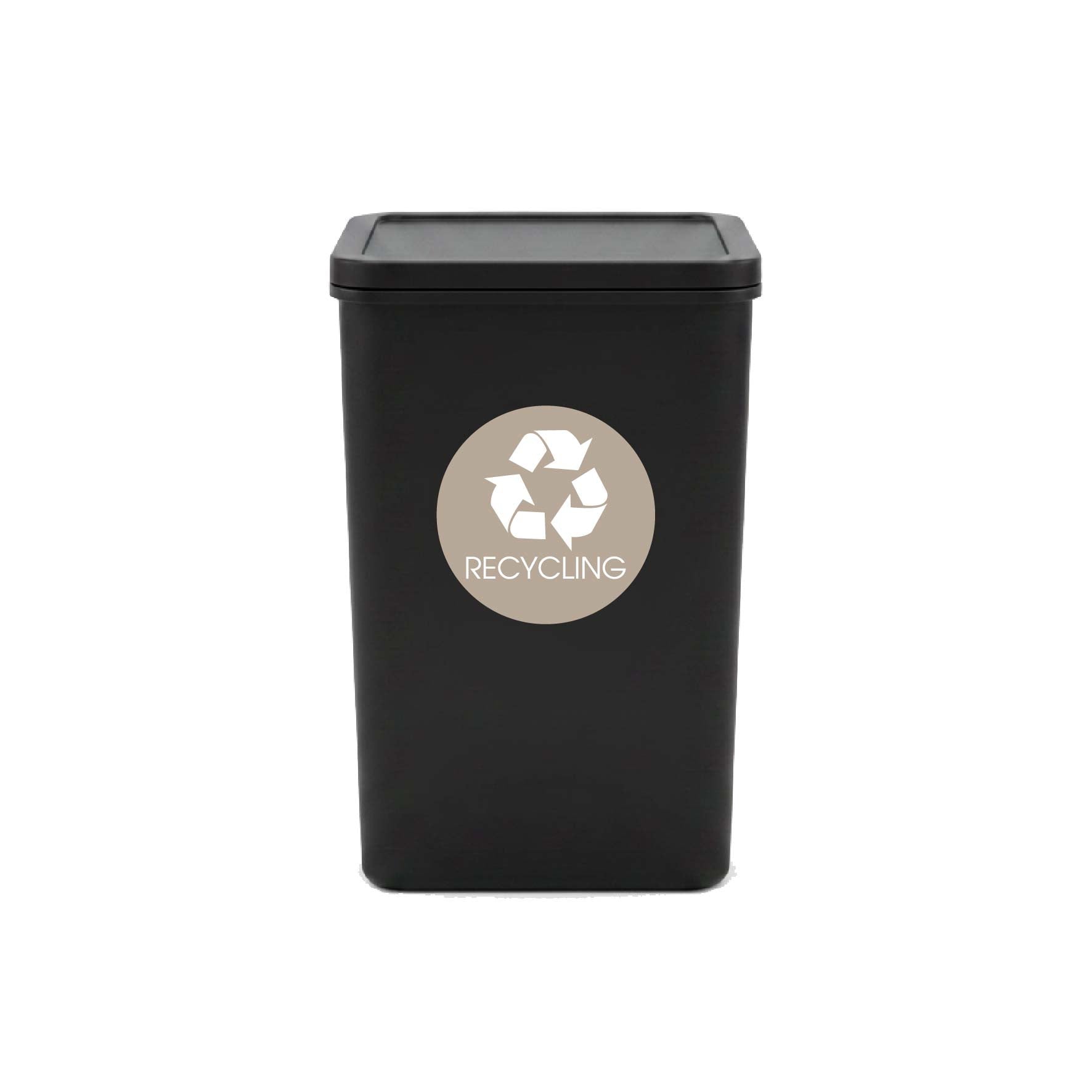 Recycling Fawn Background Circle Bin Sticker - New Signs