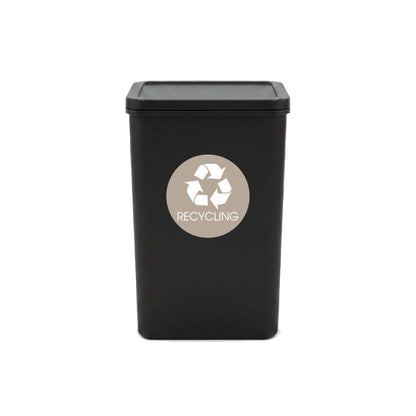 Recycling Fawn Background Circle Bin Sticker - New Signs