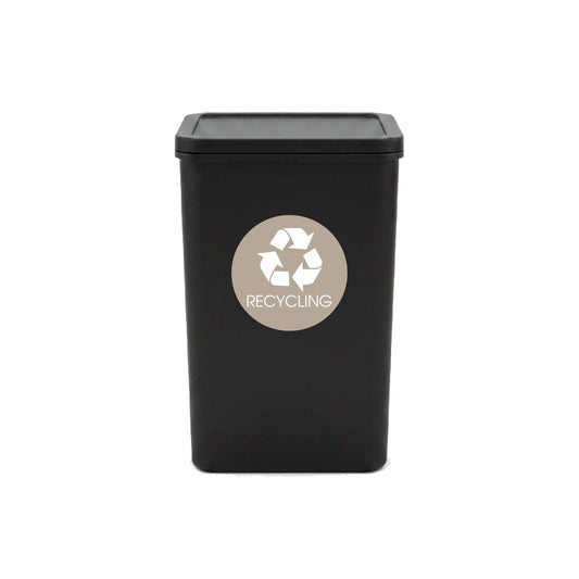 Recycling Fawn Background Circle Bin Sticker - New Signs