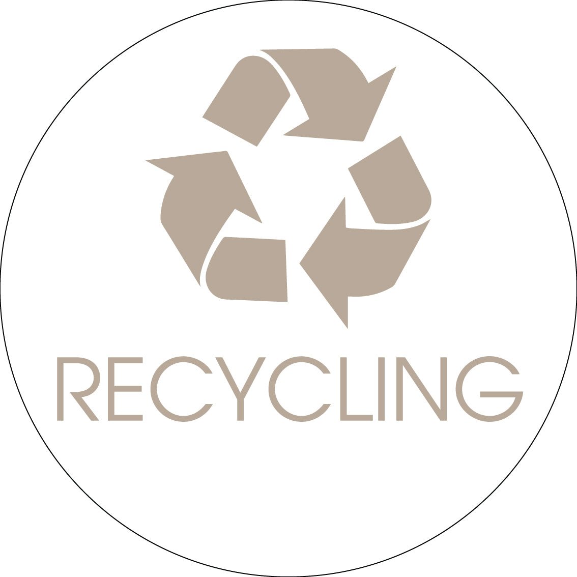Recycling Fawn Circle Bin Sticker - New Signs