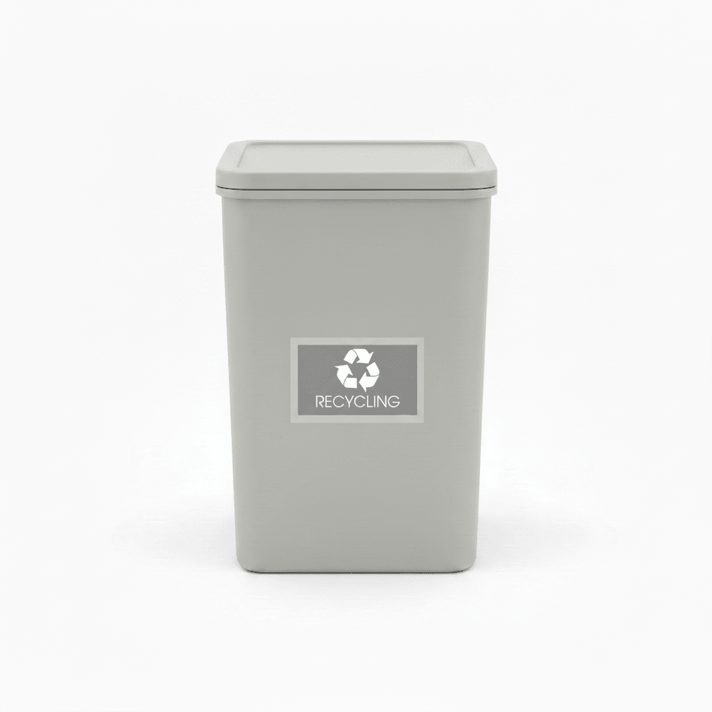 Recycling Grey Background Bin Sticker - New Signs