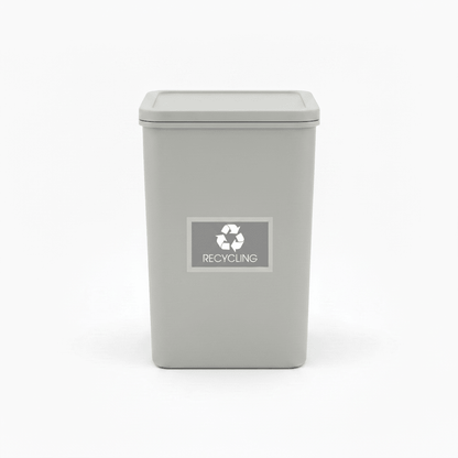 Recycling Grey Background Bin Sticker - New Signs