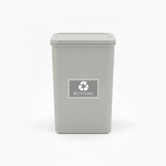 Recycling Grey Background Bin Sticker - New Signs