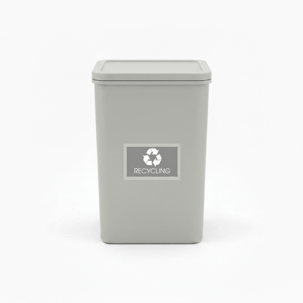 Recycling Grey Background Bin Sticker – New Signs