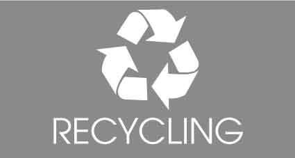 Recycling Grey Background Bin Sticker - New Signs