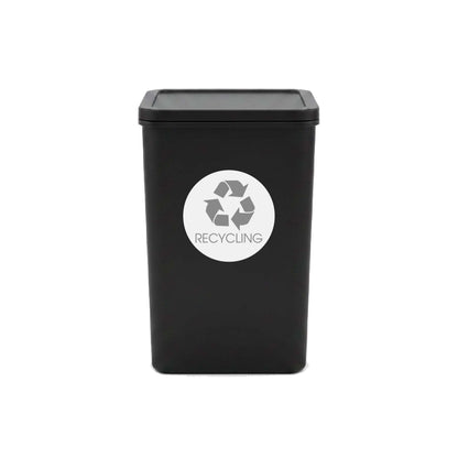 Recycling Grey Circle Bin Sticker - New Signs