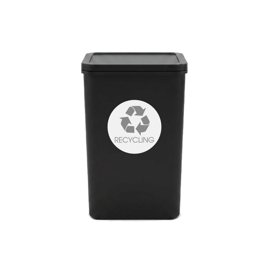Recycling Grey Circle Bin Sticker - New Signs
