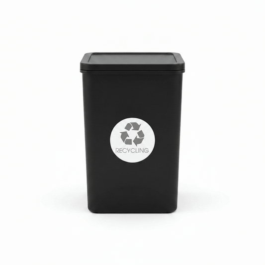 Recycling Grey Circle Bin Sticker - New Signs