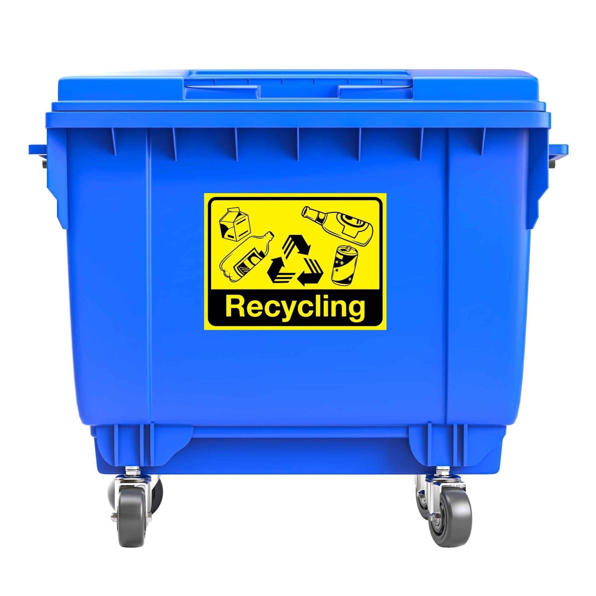 Recycling Large Bin Sticker - New Signs
