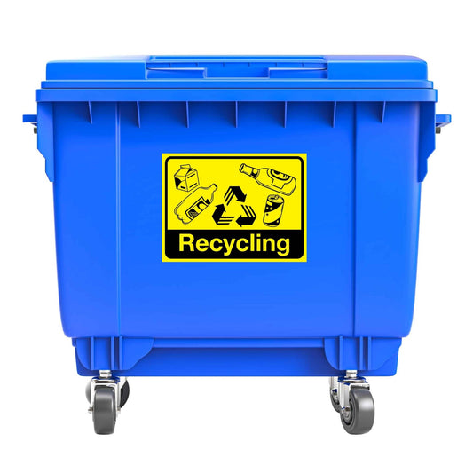 Recycling Large Bin Sticker - New Signs