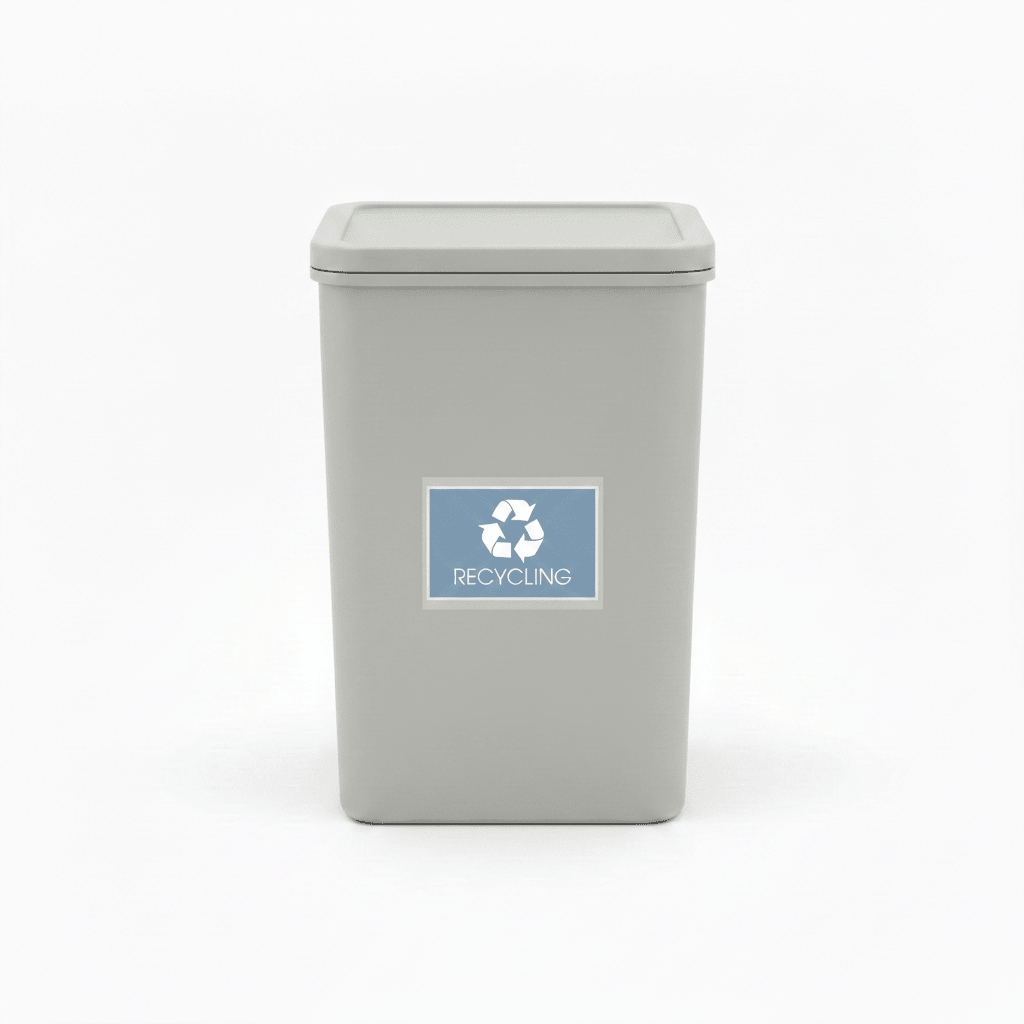Recycling Ocean Background Bin Sticker - New Signs