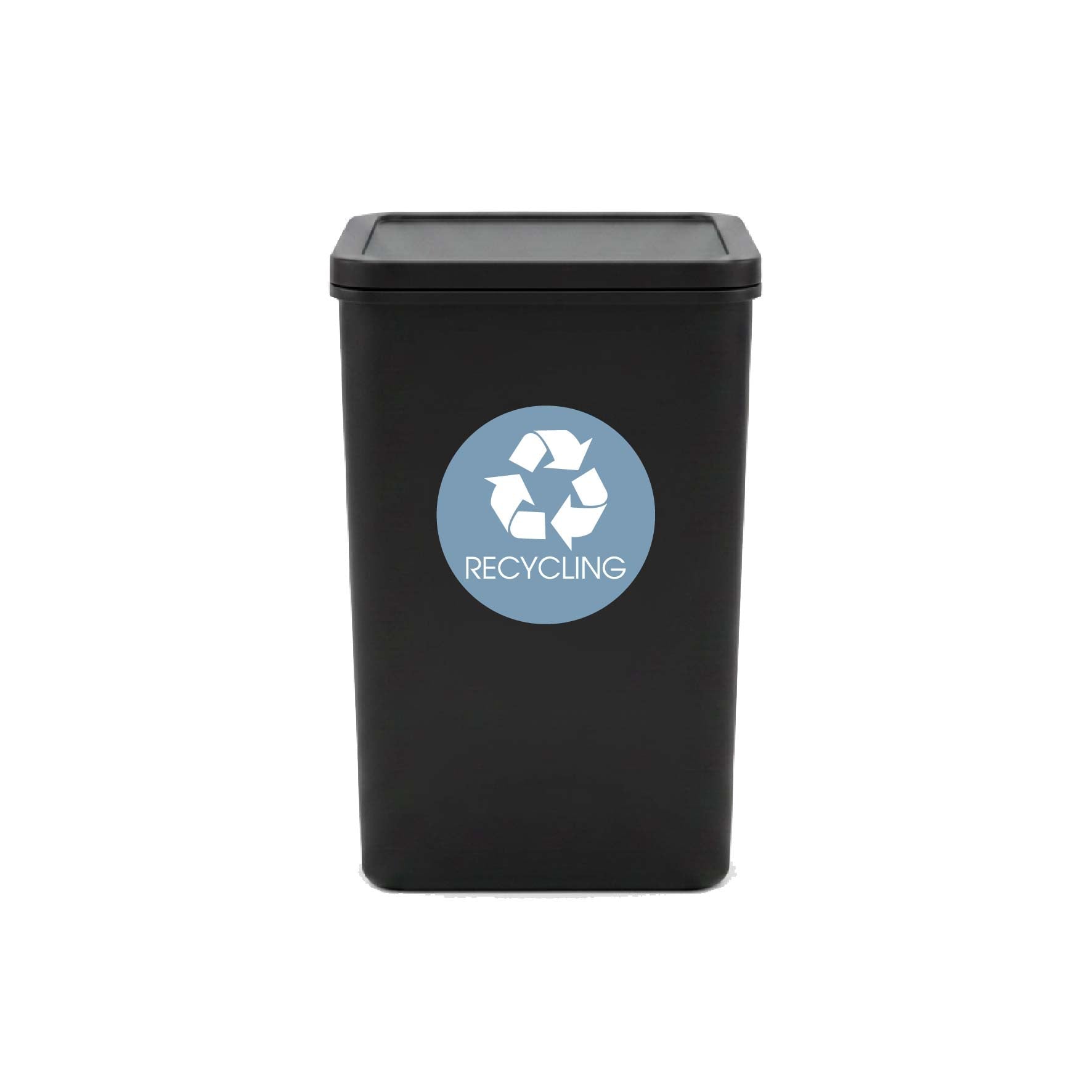 Recycling Ocean Background Circle Bin Sticker - New Signs