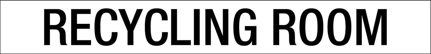 Recycling Room - Statutory Sign - New Signs