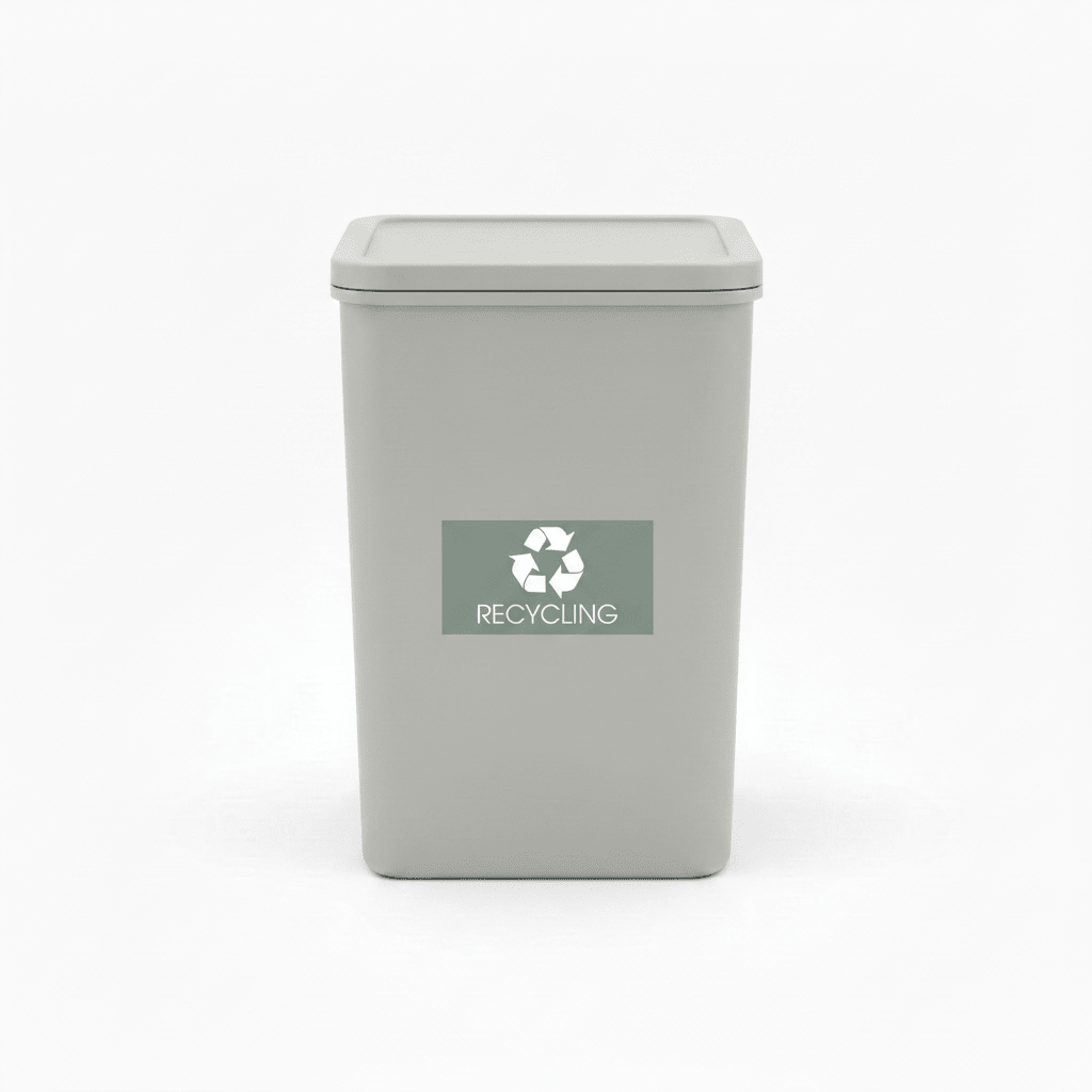 Recycling Sage Background Bin Sticker - New Signs