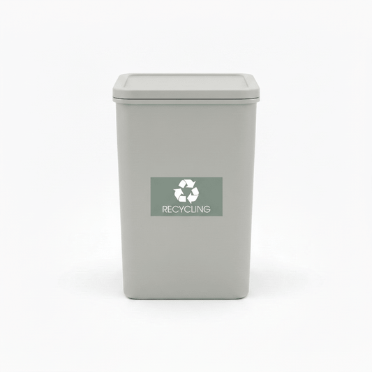 Recycling Sage Background Bin Sticker - New Signs