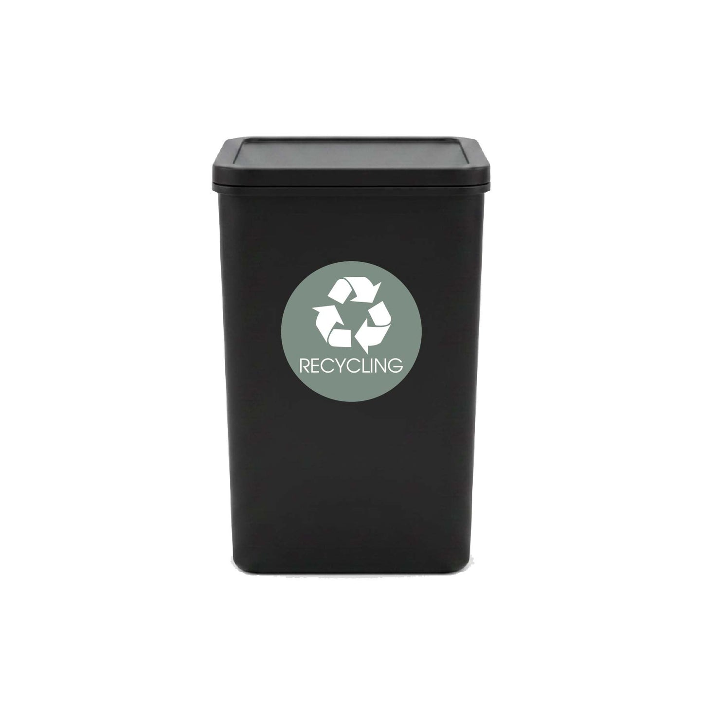 Recycling Sage Background Circle Bin Sticker - New Signs