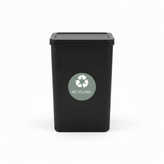 Recycling Sage Background Circle Bin Sticker - New Signs