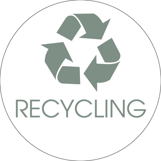 Recycling Sage Circle Bin Sticker - New Signs