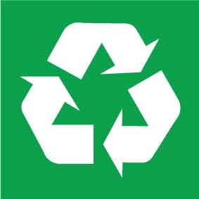 Recycling (Square) Decal - New Signs
