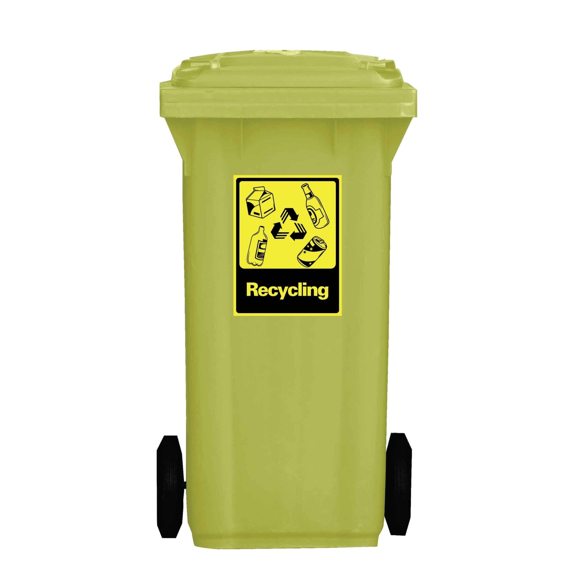 Recycling Wheelie Bin Stickers - New Signs