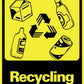 Recycling Wheelie Bin Stickers - New Signs