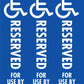 Reserved for Use By Disabled - Corflute Bollard Cover - New Signs