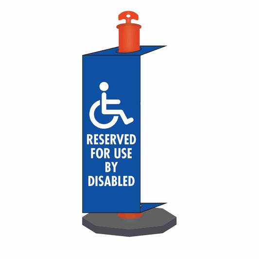 Reserved for Use By Disabled - Corflute Bollard Traffic Signs - New Signs