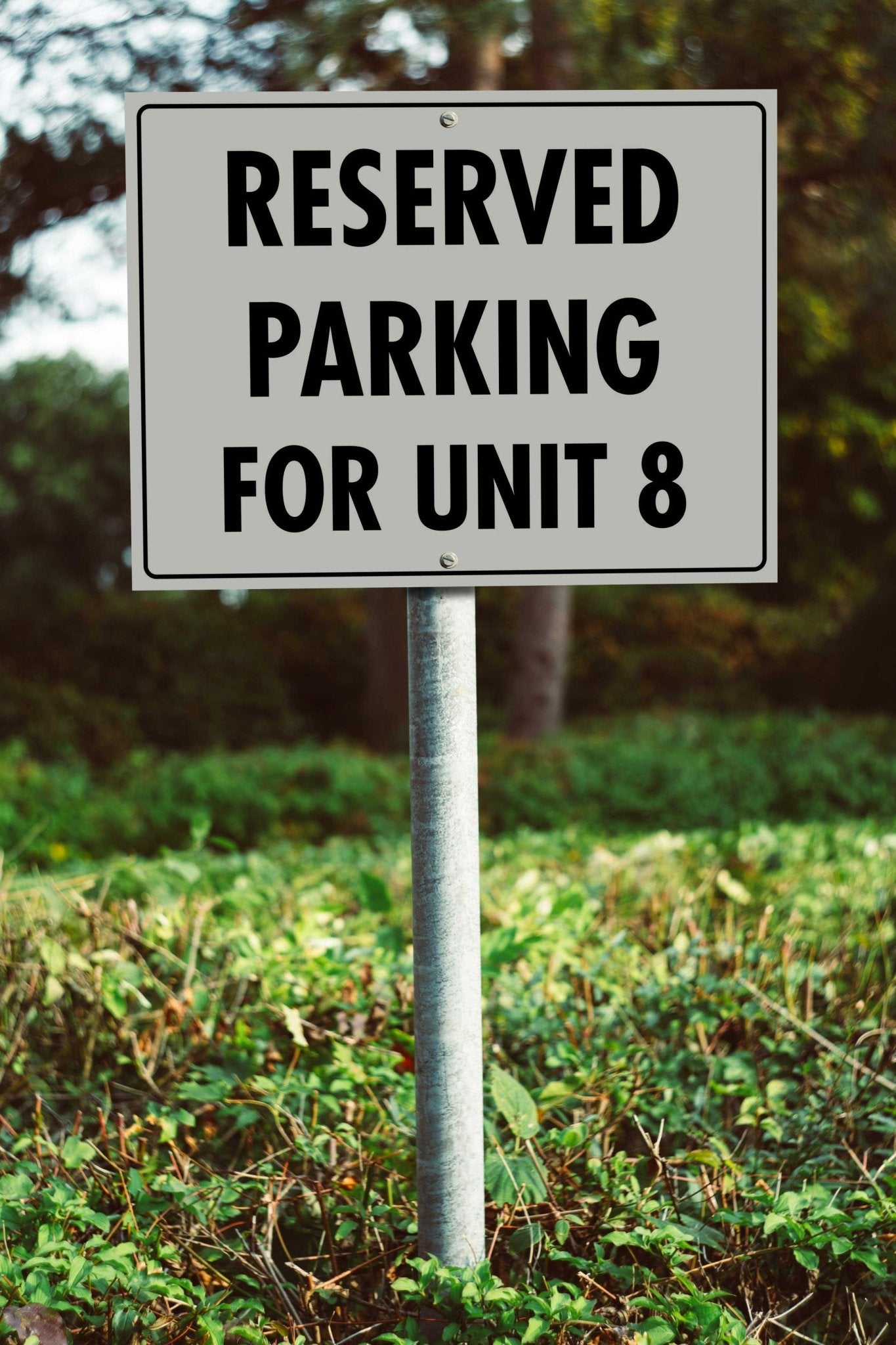 Reserved Parking for Unit ____ Sign - New Signs