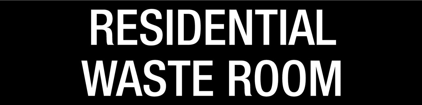 Residential Waste Room - Statutory Sign - New Signs