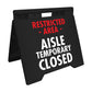 Restricted Area Aisle Temporary Closed - Evarite A - Frame Sign - New Signs