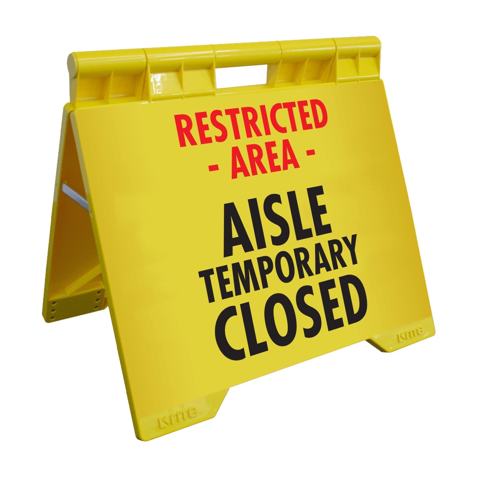 Restricted Area Aisle Temporary Closed - Evarite A-Frame Sign – New Signs