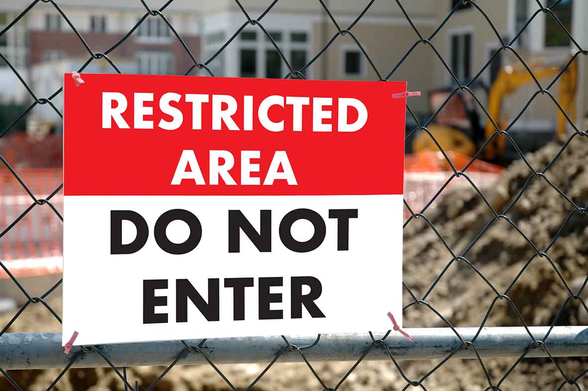 Restricted Area Do Not Enter Sign - New Signs