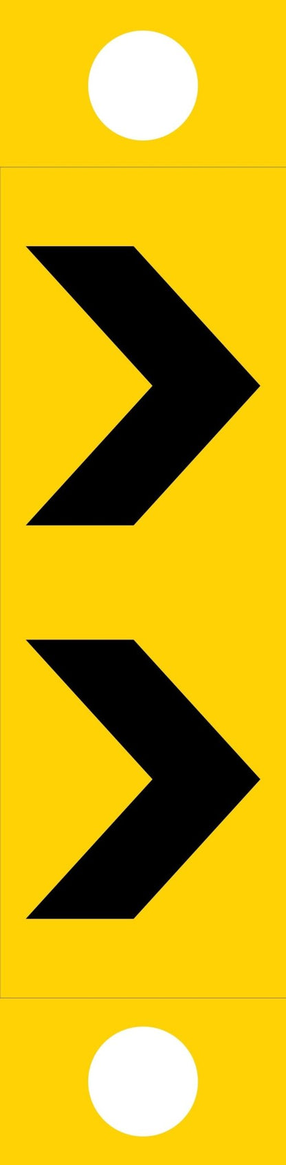 Right Arrow - Corflute Bollard Traffic Signs - New Signs