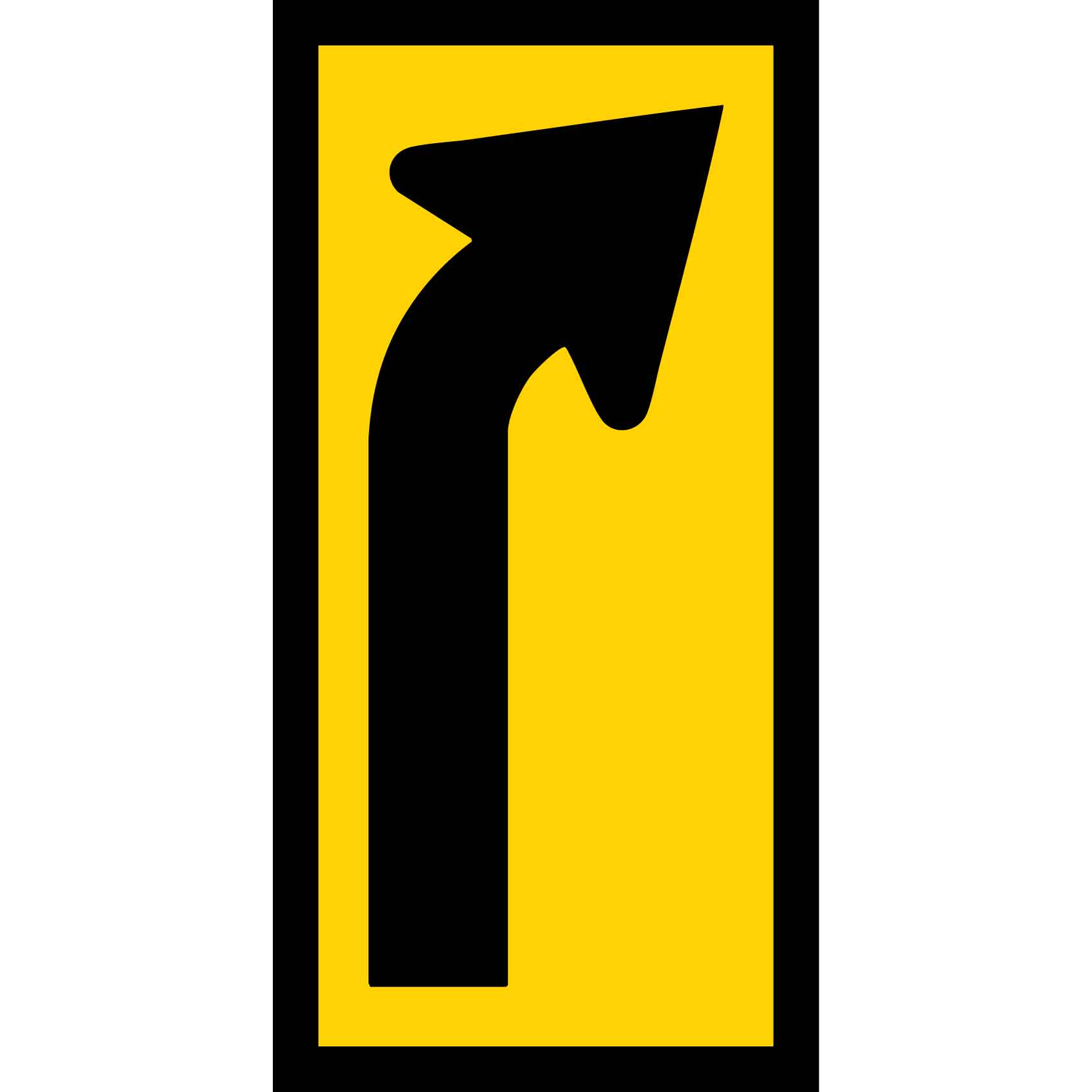 Right Turn Lane Ahead Multi Message Traffic Sign 300mm x 600mm - New Signs