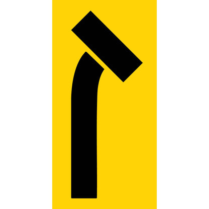 Right Turn Lane Closed Multi Message Traffic Sign 300mm x 600mm - New Signs