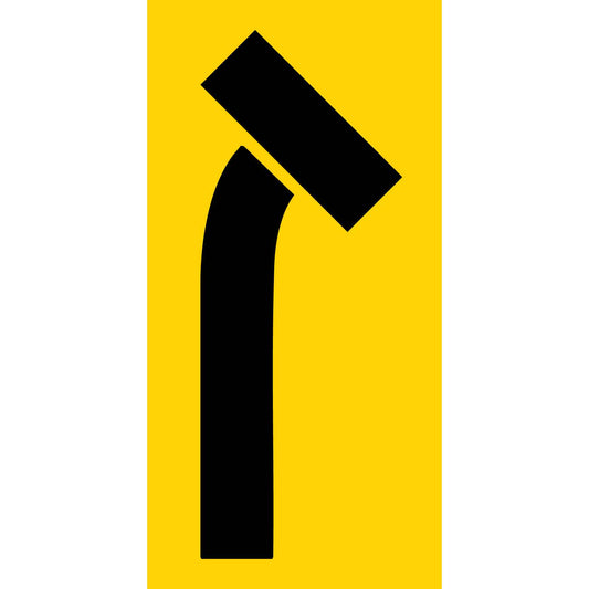 Right Turn Lane Closed Multi Message Traffic Sign 300mm x 600mm - New Signs