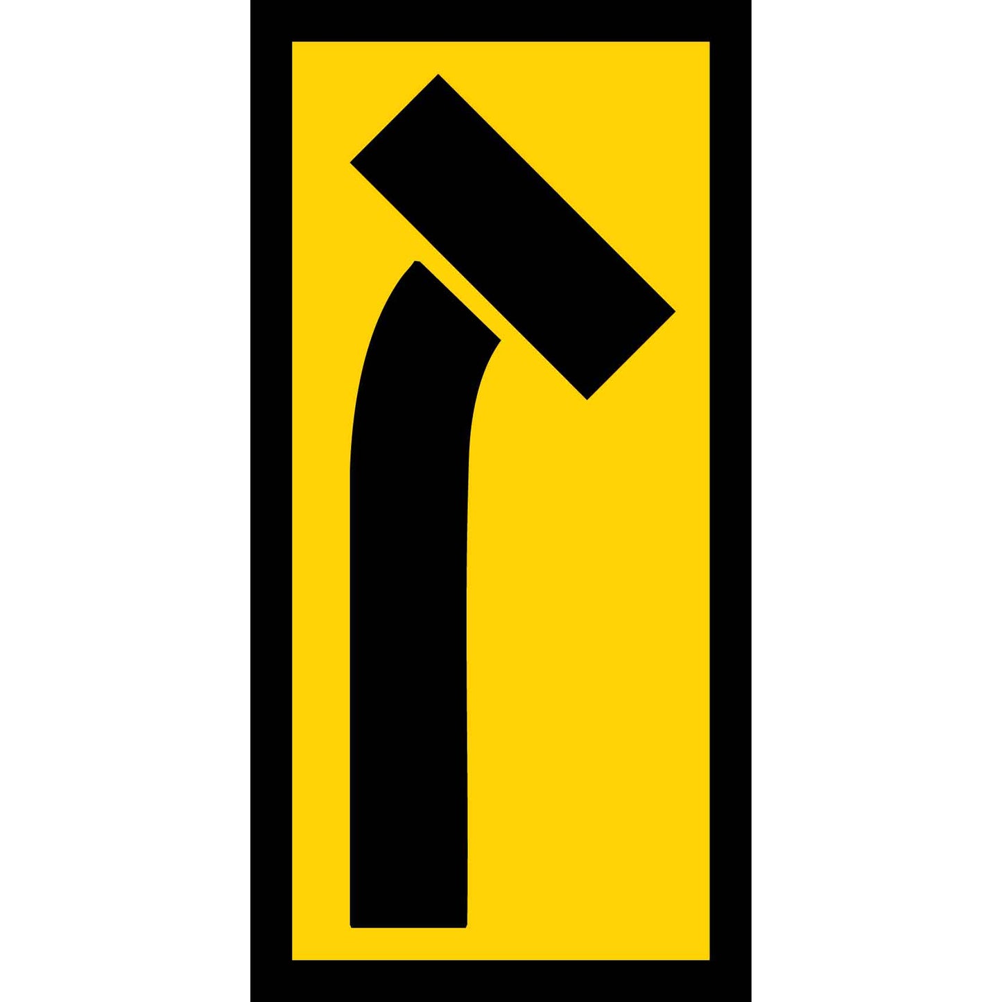 Right Turn Lane Closed Multi Message Traffic Sign 300mm x 600mm - New Signs