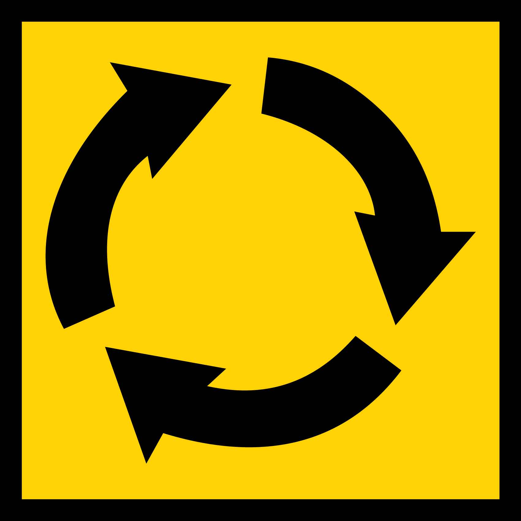 Yellow Roudabout Sign Roundabout Ahead Yellow Multi Message Traffic Sign – New Signs