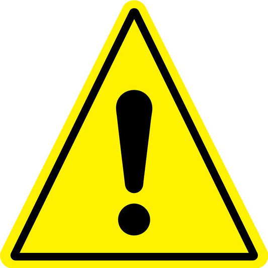Safety Alert (Triangle) Decal - New Signs