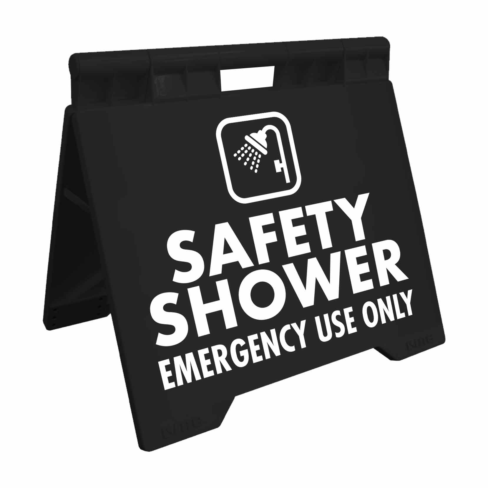 Safety Shower Emergency Use Only - Evarite A - Frame Sign - New Signs