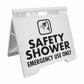 Safety Shower Emergency Use Only - Evarite A - Frame Sign - New Signs