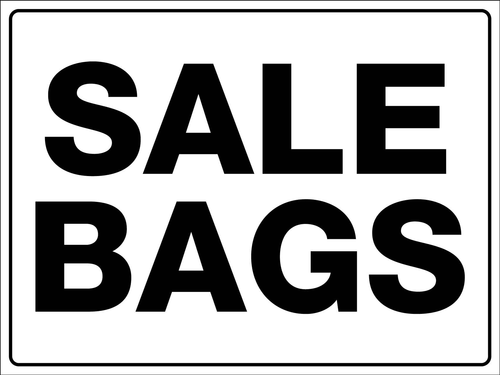 Sale Bags Sign – New Signs