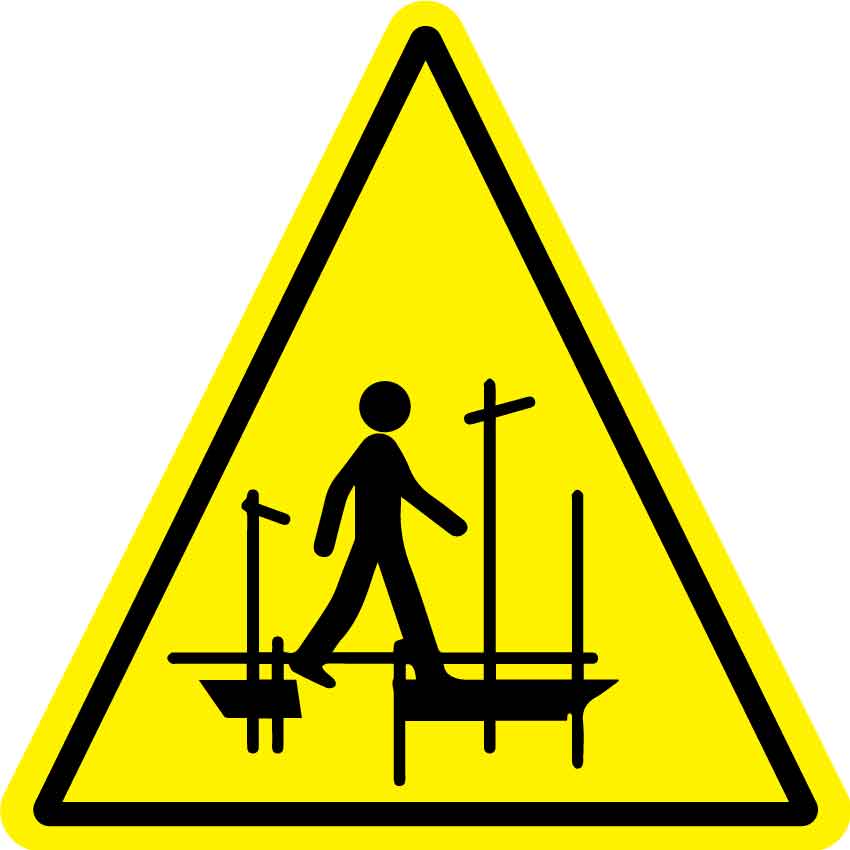 Scaffolding Incomplete (Triangle) Decal - New Signs