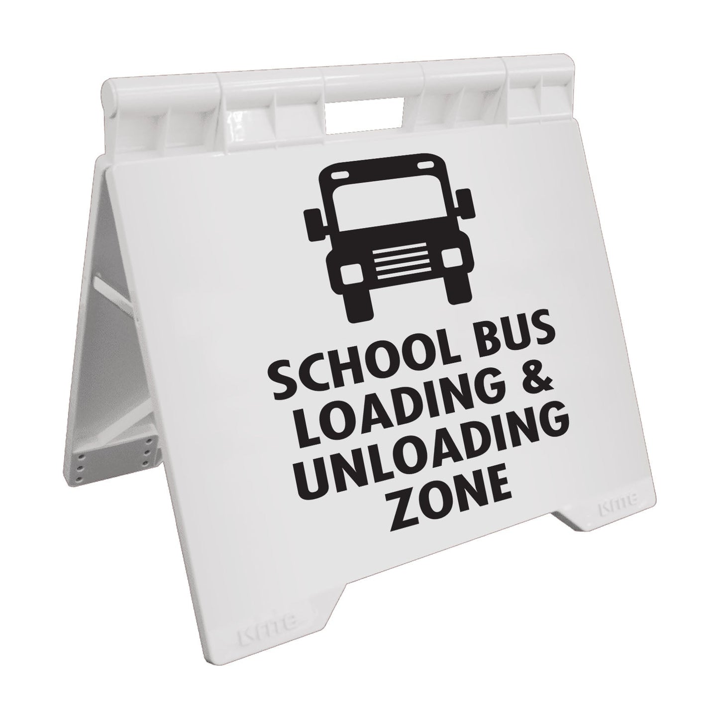 School Bus Loading & Unloading Zone - Evarite A - Frame Sign - New Signs