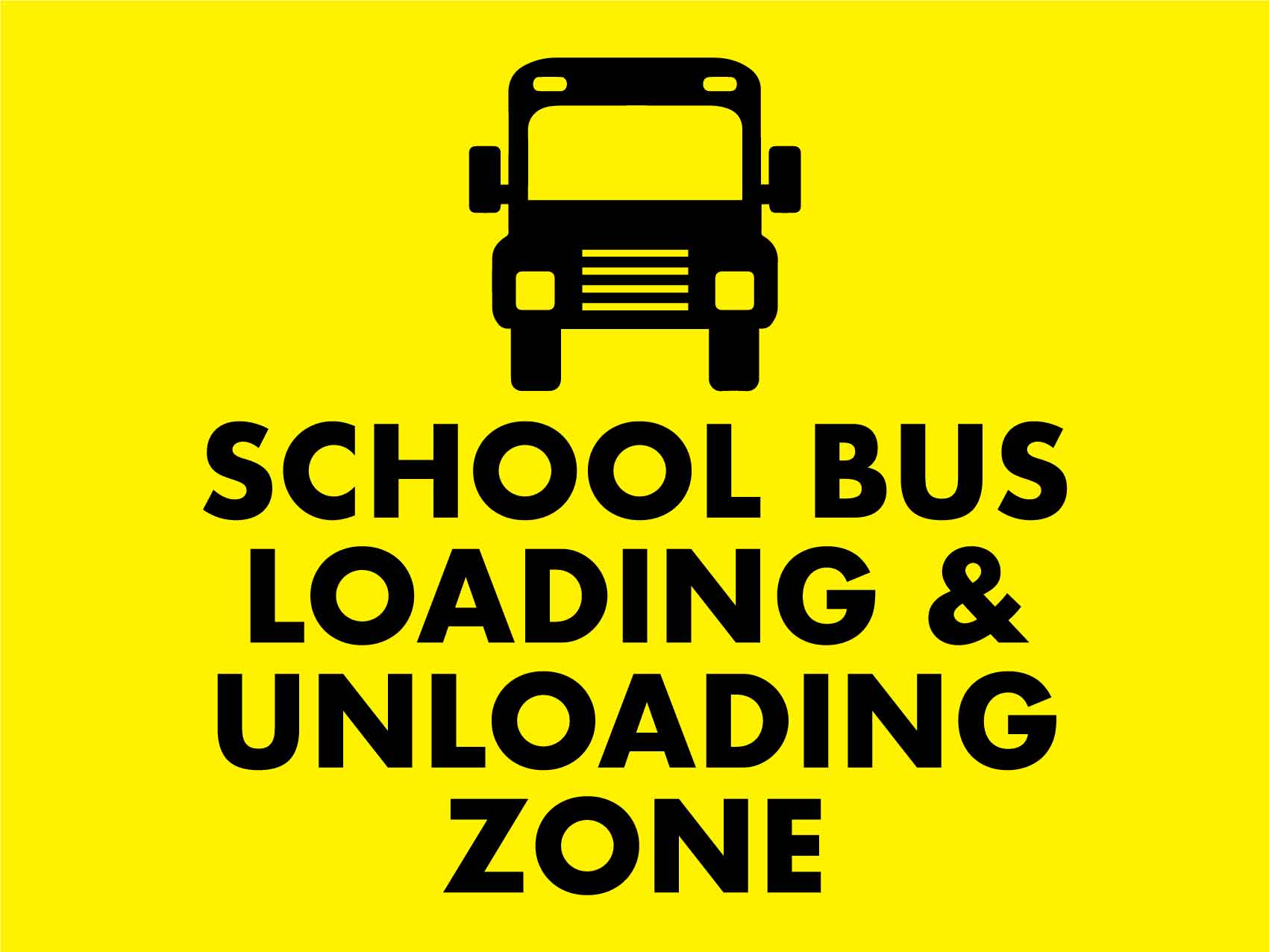 School Bus Loading & Unloading Zone Sign - New Signs