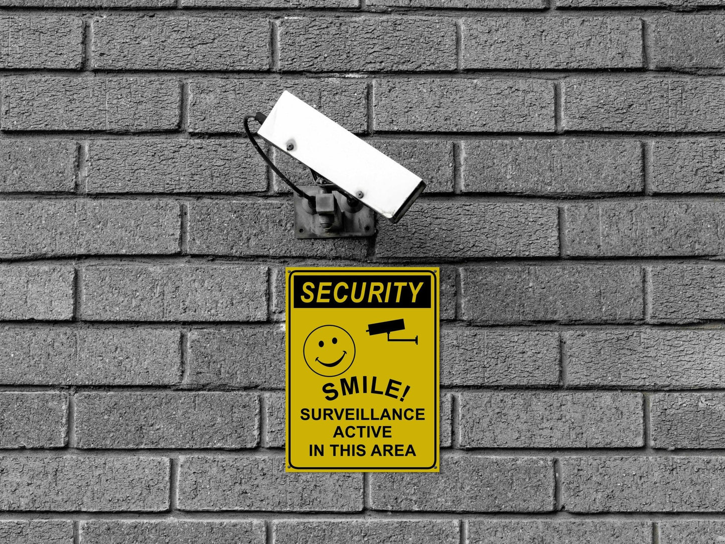 Security Smile Surveillance Active In This Area Sign - New Signs