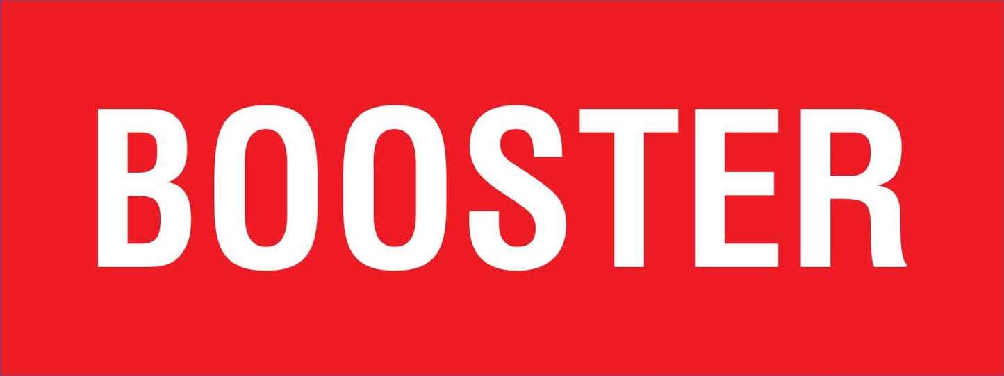 SF Booster Sticker Sign 225mm x 600mm - New Signs