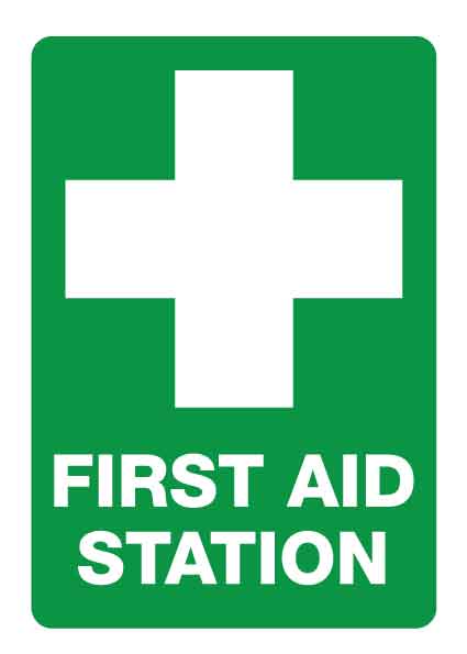 SF First Aid Station Sign 150mm x 210mm - New Signs