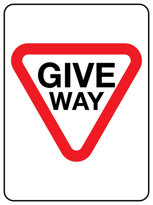 SF Give Way Sign 450mm x 600mm - New Signs